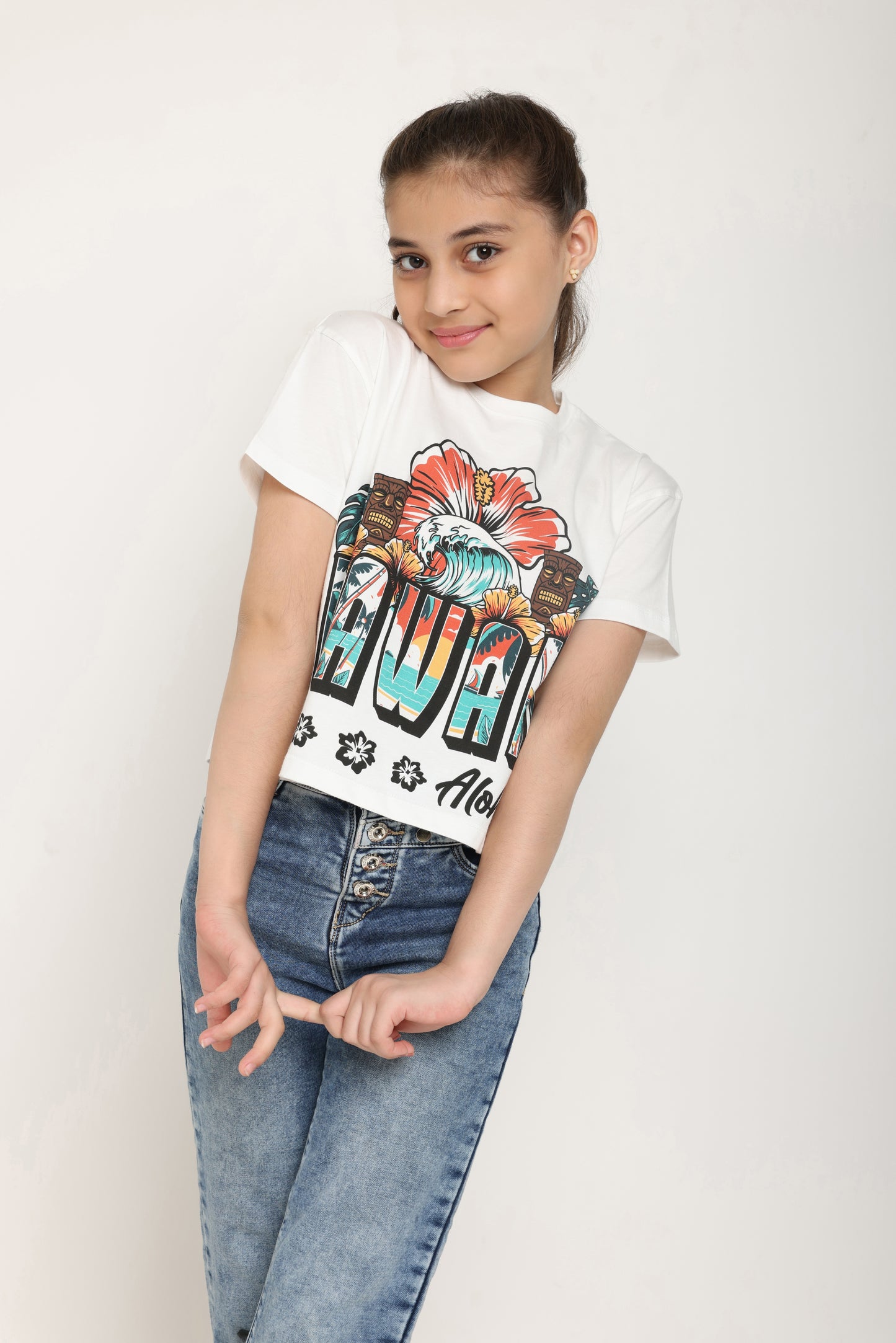 Hawaii Crop T-Shirt For Girls