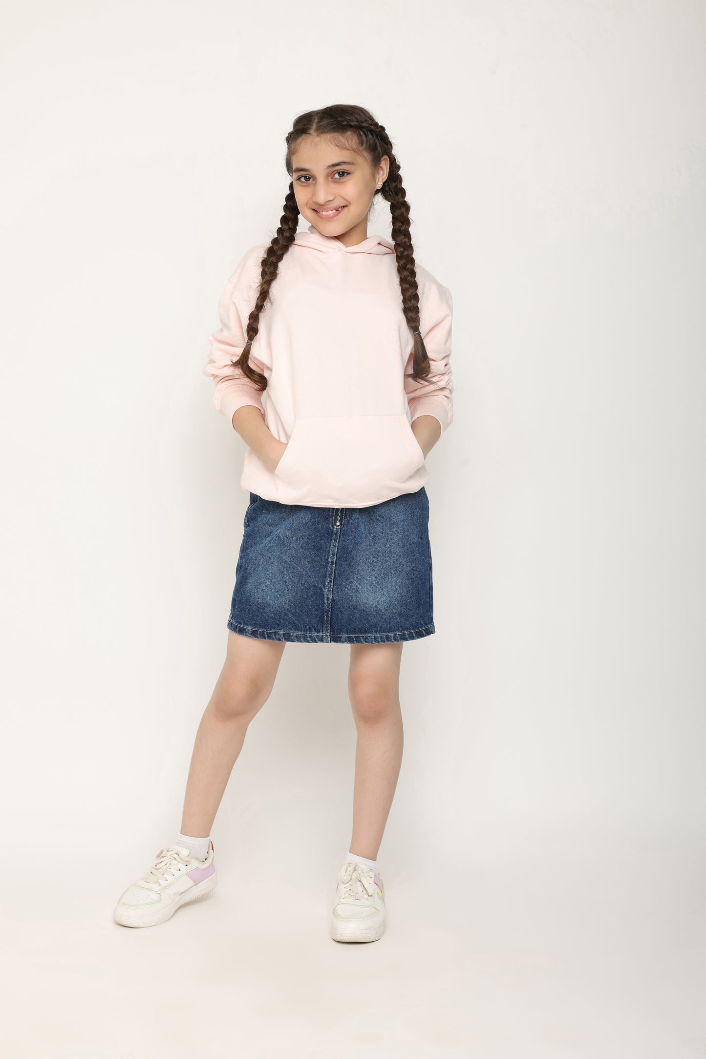 Pastel Pink Hoodie For Girls