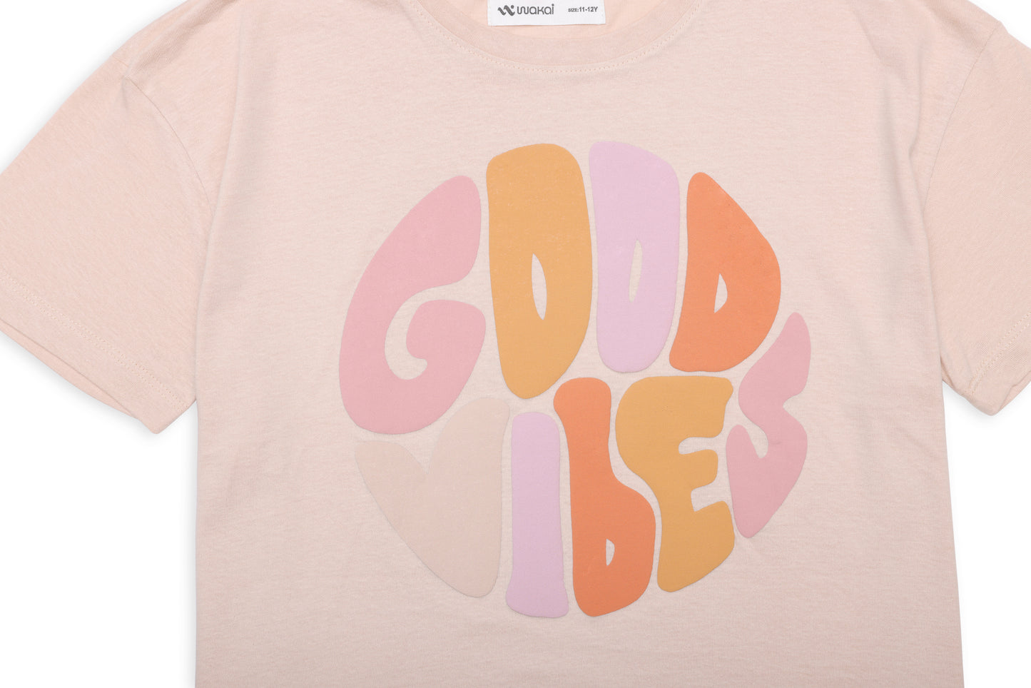 Good Vibes Crop T-Shirt For Girls