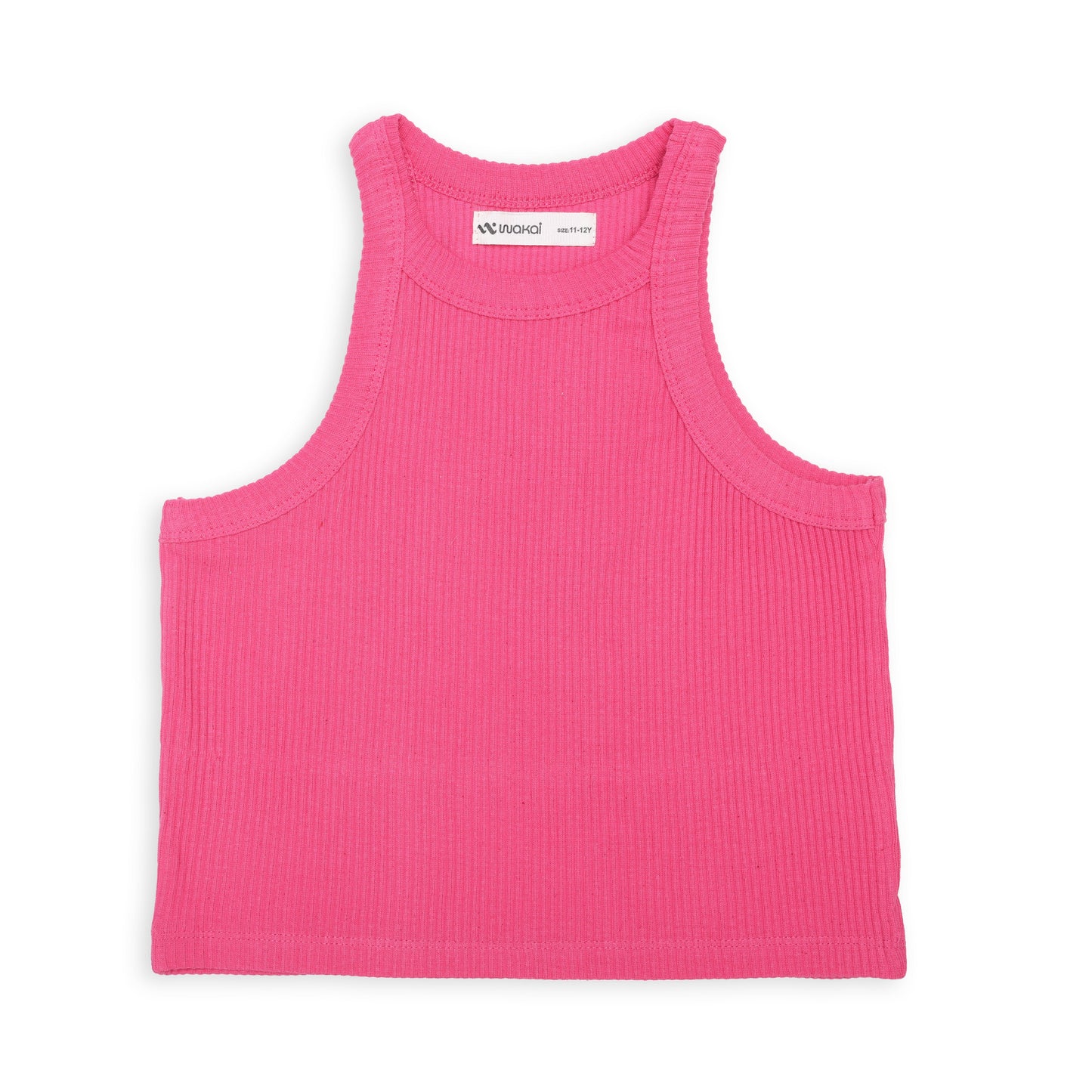 Ribbed Racerback Crop Top For Girls