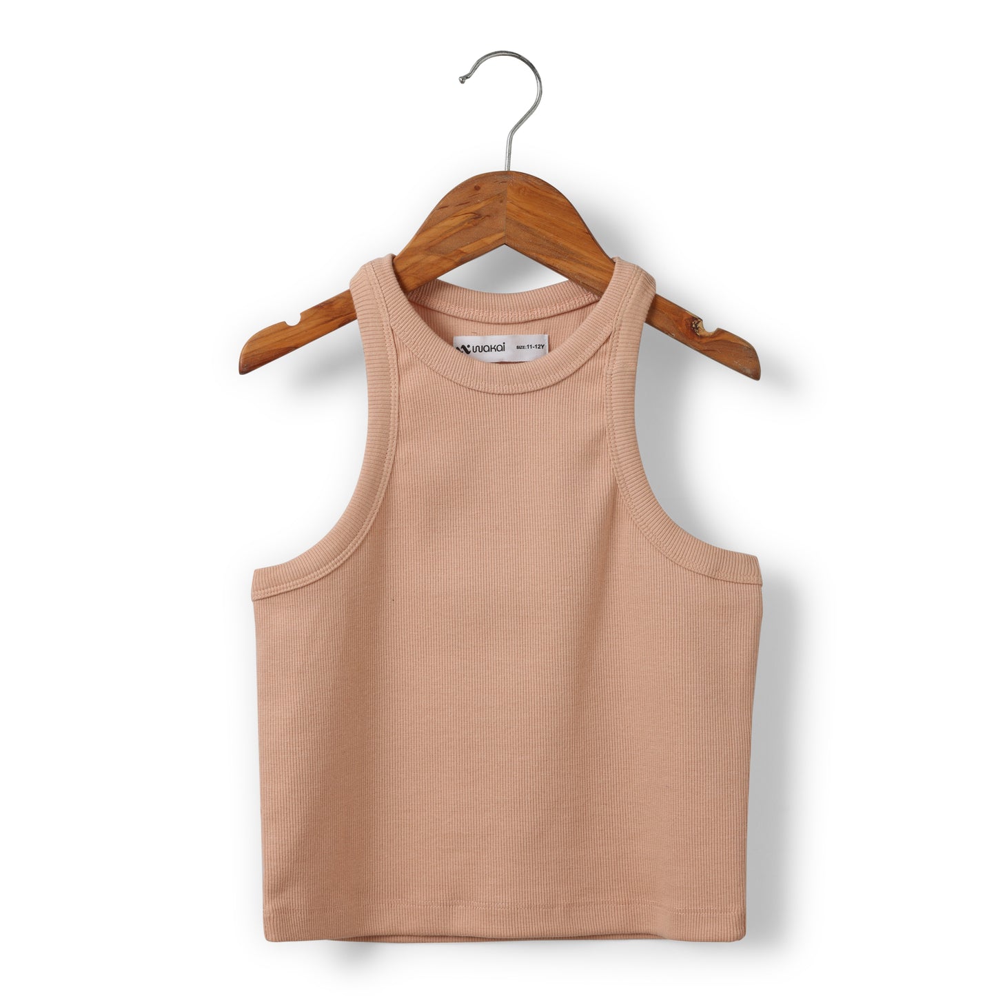 Ribbed Racerback Crop Top For Girls