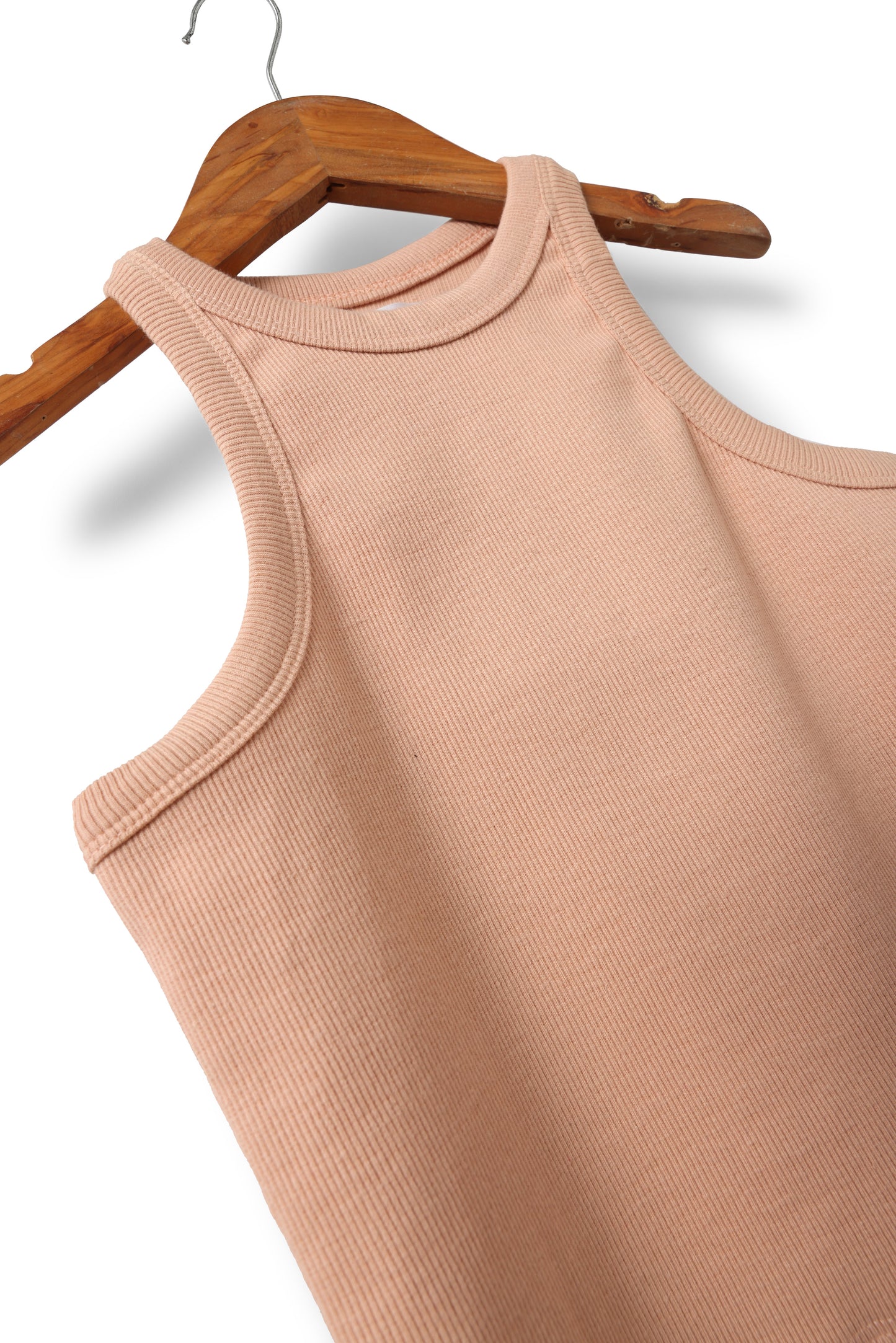 Ribbed Racerback Crop Top For Girls