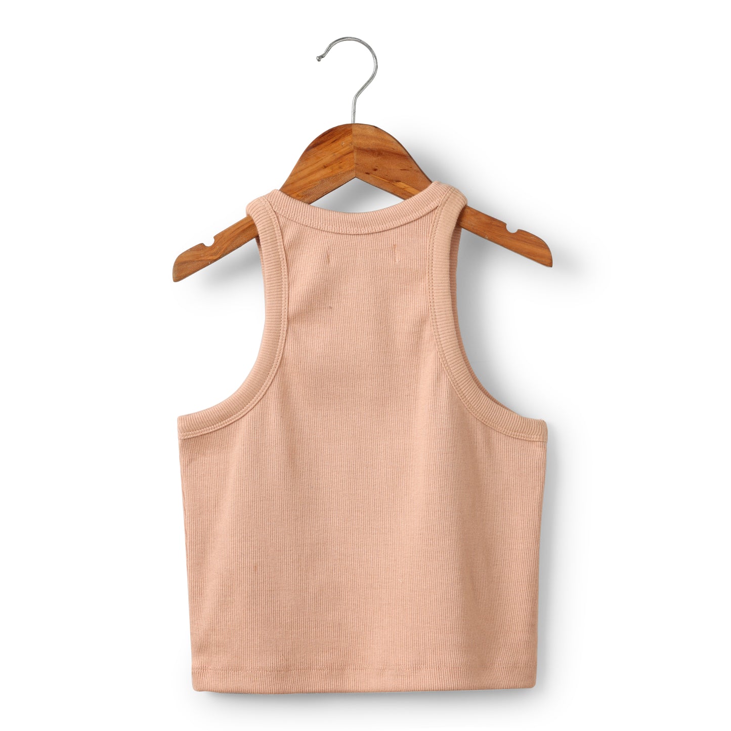 Ribbed Racerback Crop Top For Girls