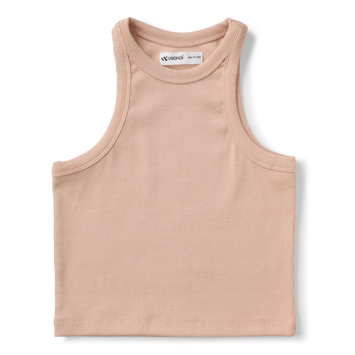 Ribbed Racerback Crop Top For Girls