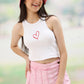 Ribbed Paris Crop Top For Girls