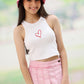 Ribbed Paris Crop Top For Girls