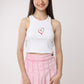 Ribbed Paris Crop Top For Girls