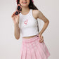 Ribbed Paris Crop Top For Girls