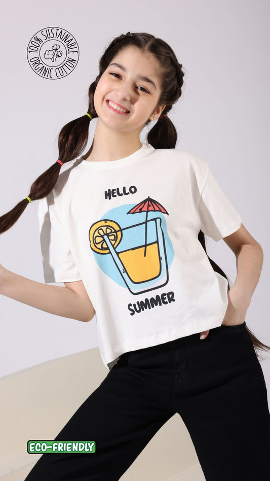 Hello Summer Crop Tee